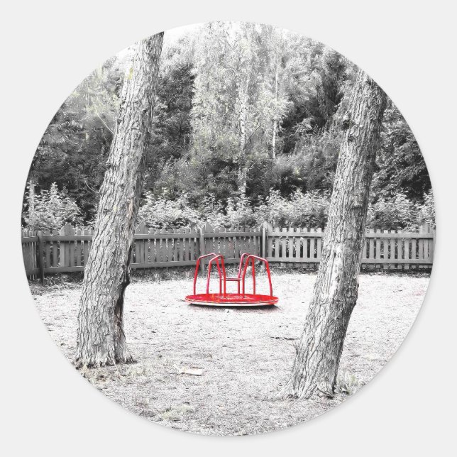 Sticker Rond Photo d'art prétentieux (Devant)