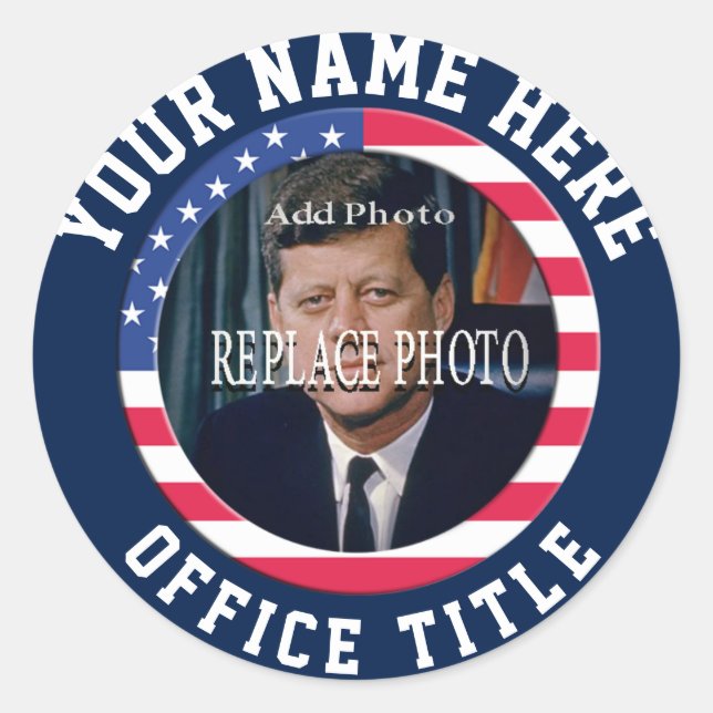 Sticker Rond Photo de campagne personnalisée (Devant)