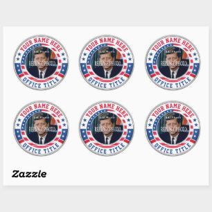 Sticker Rond Photo de campagne personnalisée