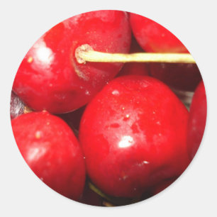 Sticker Rond Photo de Cherries