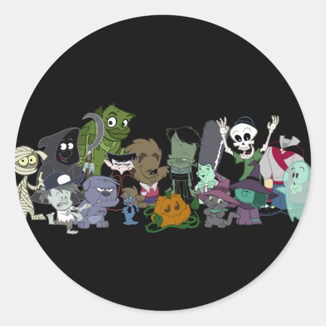 Sticker Rond Photo du groupe Halloweenies (Devant)