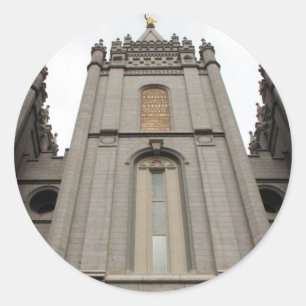 Sticker Rond Photo du LDS Mormon Salt Lake City Temple