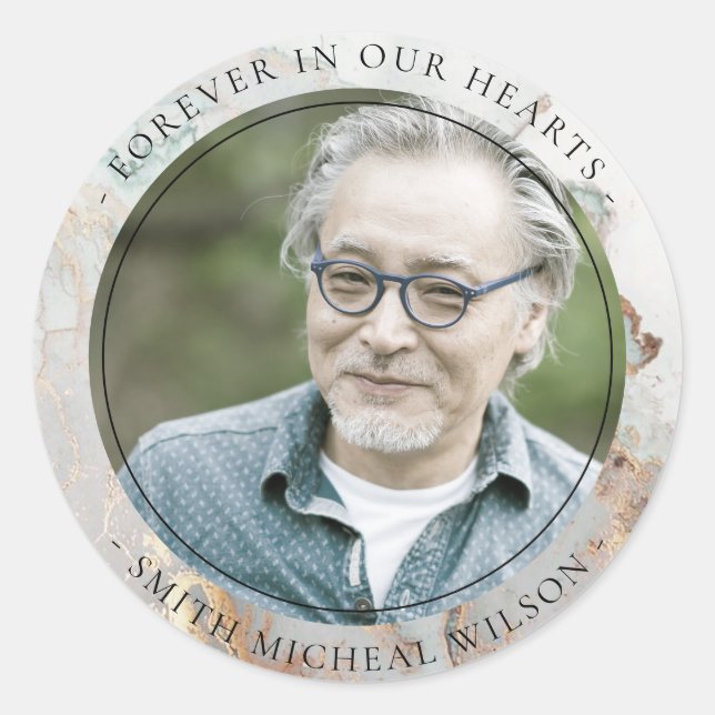 STICKER ROND PHOTO MÉMORIQUE DE L'AGATE DE SYMPATHIE DE L'AGATE (Devant)