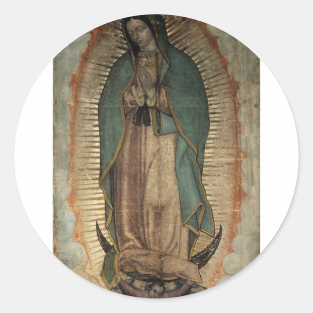 Sticker Rond Photo originale de Notre-Dame de Guadalupe (Devant)