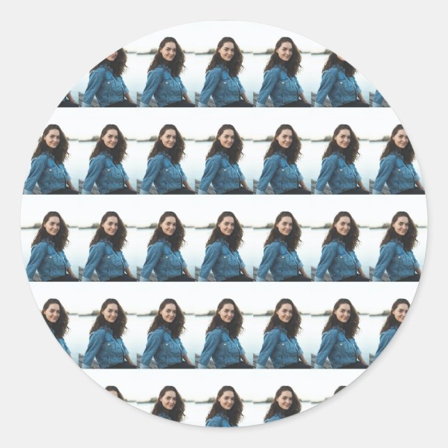 Sticker Rond Photo personnalisé (Devant)