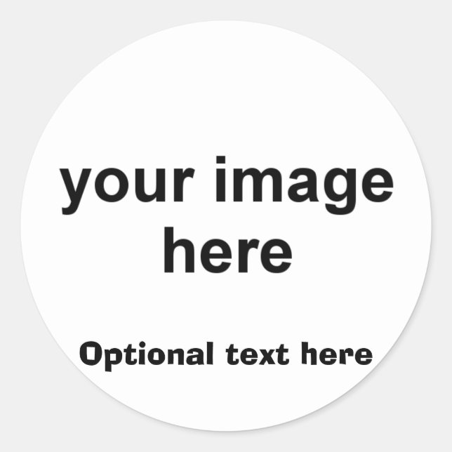 Sticker Rond Photo personnalisée (Devant)