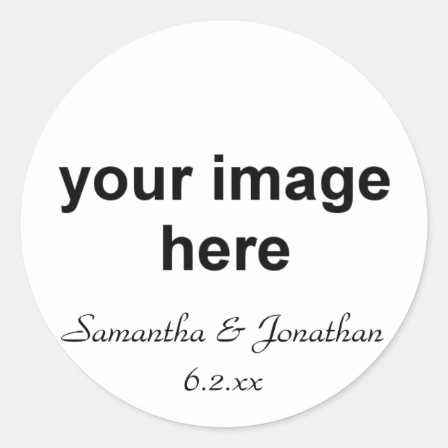 Sticker Rond Photo personnalisée (Devant)