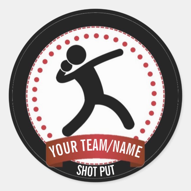 Sticker Rond Photo personnalisée mettre noir blanc et rouge mod (Devant)