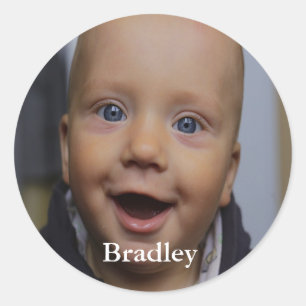 Sticker Rond Photo personnalisée pour bébé