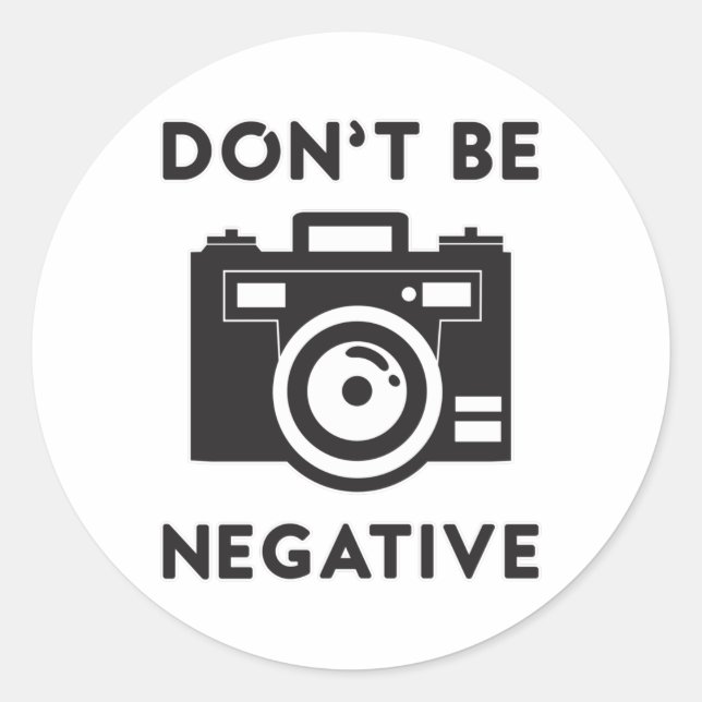 Sticker Rond Photographe Lens Camera Venin Idea (Devant)