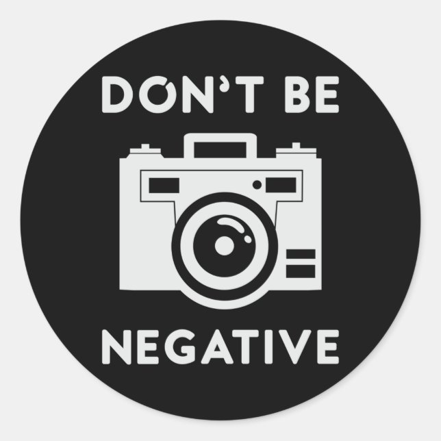 Sticker Rond Photographe Lens Photographie Caméra Drôle Cadeau (Devant)