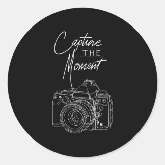 Sticker Rond Photographe photographique Moment Capture