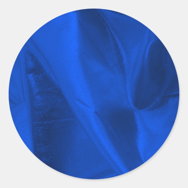 Sticker Rond Photographie de Metallic Blue Lame' (Devant)