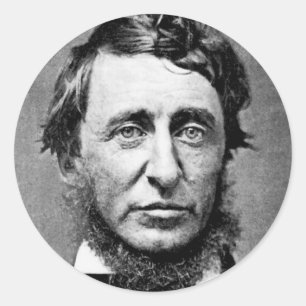 Sticker Rond Photographie de portrait de Henry David Thoreau