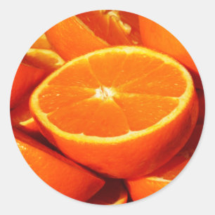 Sticker Rond Photographie d'oranges