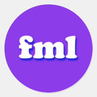 Sticker Rond Phrase de message texte fml Internet