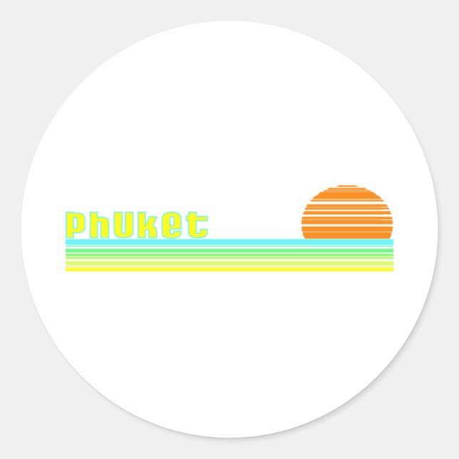 Sticker Rond Phuket, Thaïlande (Devant)
