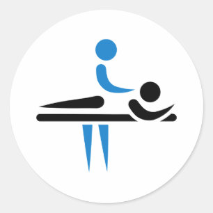 Sticker Rond Physiothérapeute