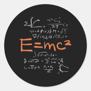 Sticker Rond Physique Math Formule Enseignant Formation EMC2