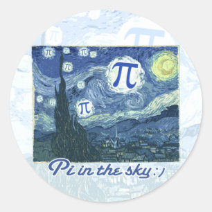 Sticker Rond Pi dans le ciel