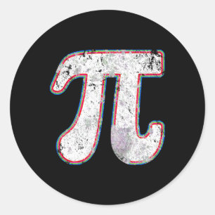 Sticker Rond Pi Day 2025 Retro Vintage Math Enseignante Femmes 
