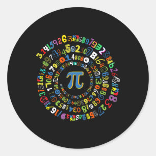 Sticker Rond Pi Day Funny Spiral Math Geek Mathématiques Cool L