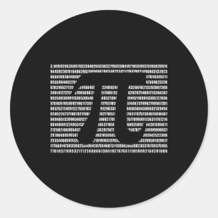 Sticker Rond Pi Day Math Science Drôle Enseignant Cadeaux Mens 