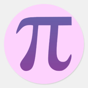 Sticker Rond Pi en violet