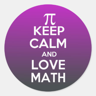 Sticker Rond Pi garder calme et amour mathématiques