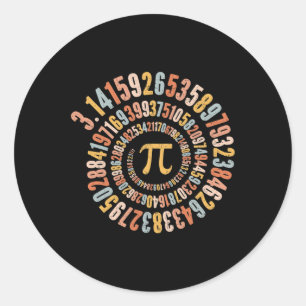 Sticker Rond Pi Jour Spiral Math Pi