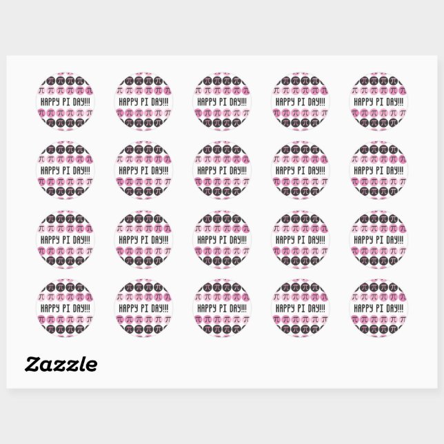 Sticker Rond Pi Mod - Pi Rose (Feuille)