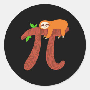 Sticker Rond Pi Sloth Math Mathematicique Enseignant Don