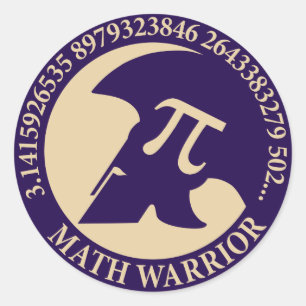 Sticker Rond Pi Warrior