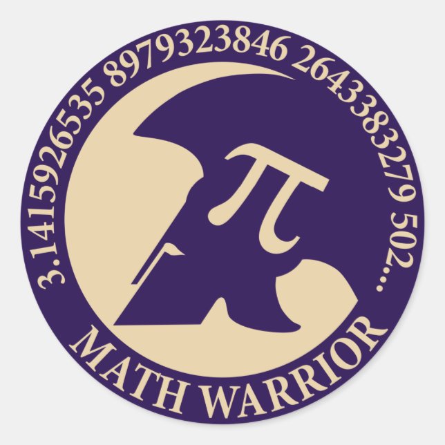 Sticker Rond Pi Warrior (Devant)