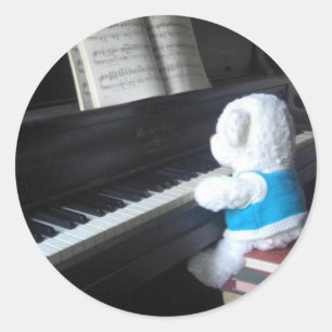 Sticker Rond Piano