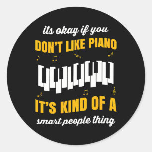 Sticker Rond Piano cadeau pour orchestre musiciens instrument d