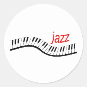 Sticker Rond Piano jazz