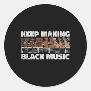 Sticker Rond Piano Musique Lover Histoire Noire Mois Hommes Pia