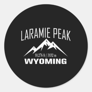 Sticker Rond Pic Laramie Wyoming Escalade Club Sommet Extérieur