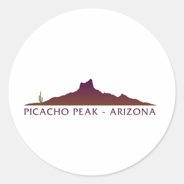 Sticker Rond Pic Picacho - Arizona (Devant)