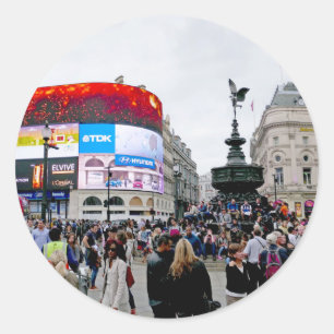 Sticker Rond Piccadilly Circus - Photo professionnelle