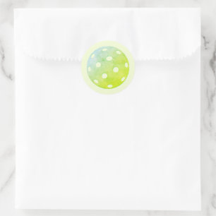 Sticker Rond Pickball Party Sports Green Custom