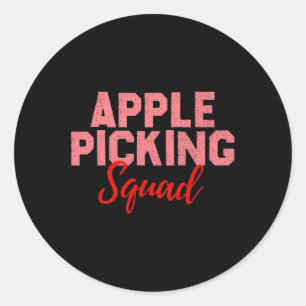 Sticker Rond Picking Crew Apple Picking Outfit Pomme Pick Se