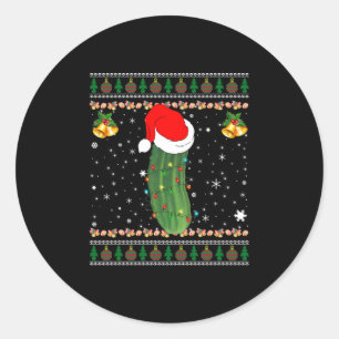 Sticker Rond Pickle de Noël - Douceur moche J'ai trouvé Pickle