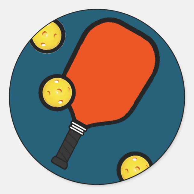 Sticker Rond Pickleball (Devant)