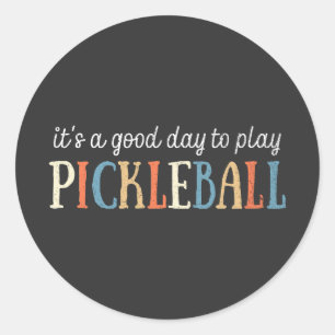 Sticker Rond Pickleball Funny