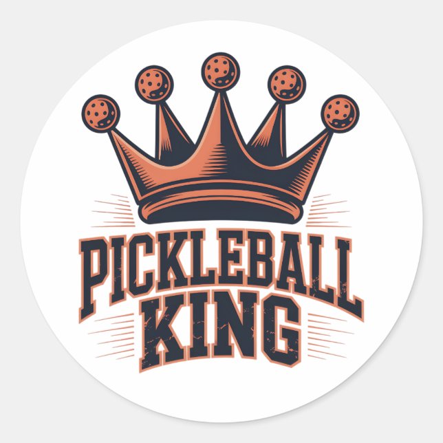 Sticker Rond Pickleball King (Devant)
