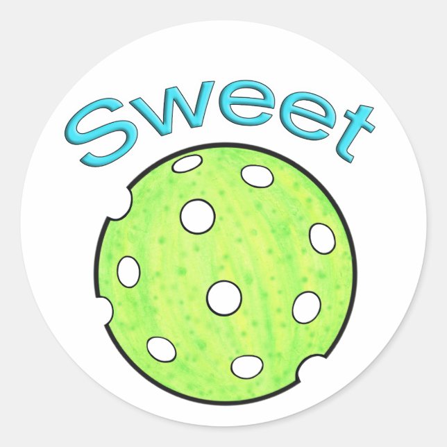 Sticker Rond Pickleball Pickle Sweet (Devant)