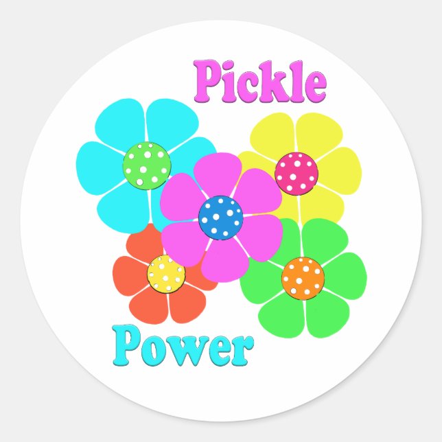 Sticker Rond Pickleball Pickleball (Devant)