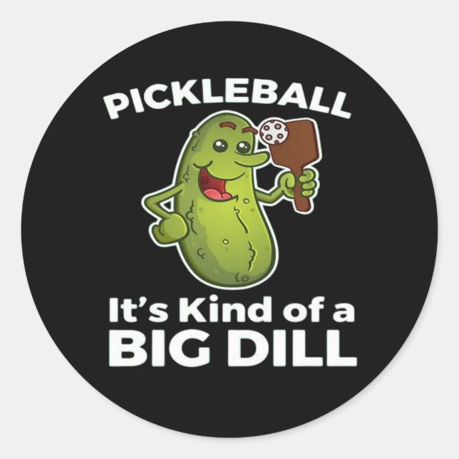 Sticker Rond Pickleball Plutôt un Gros Légume (Devant)